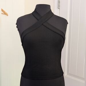 H&M Black Crisscross Crop Top